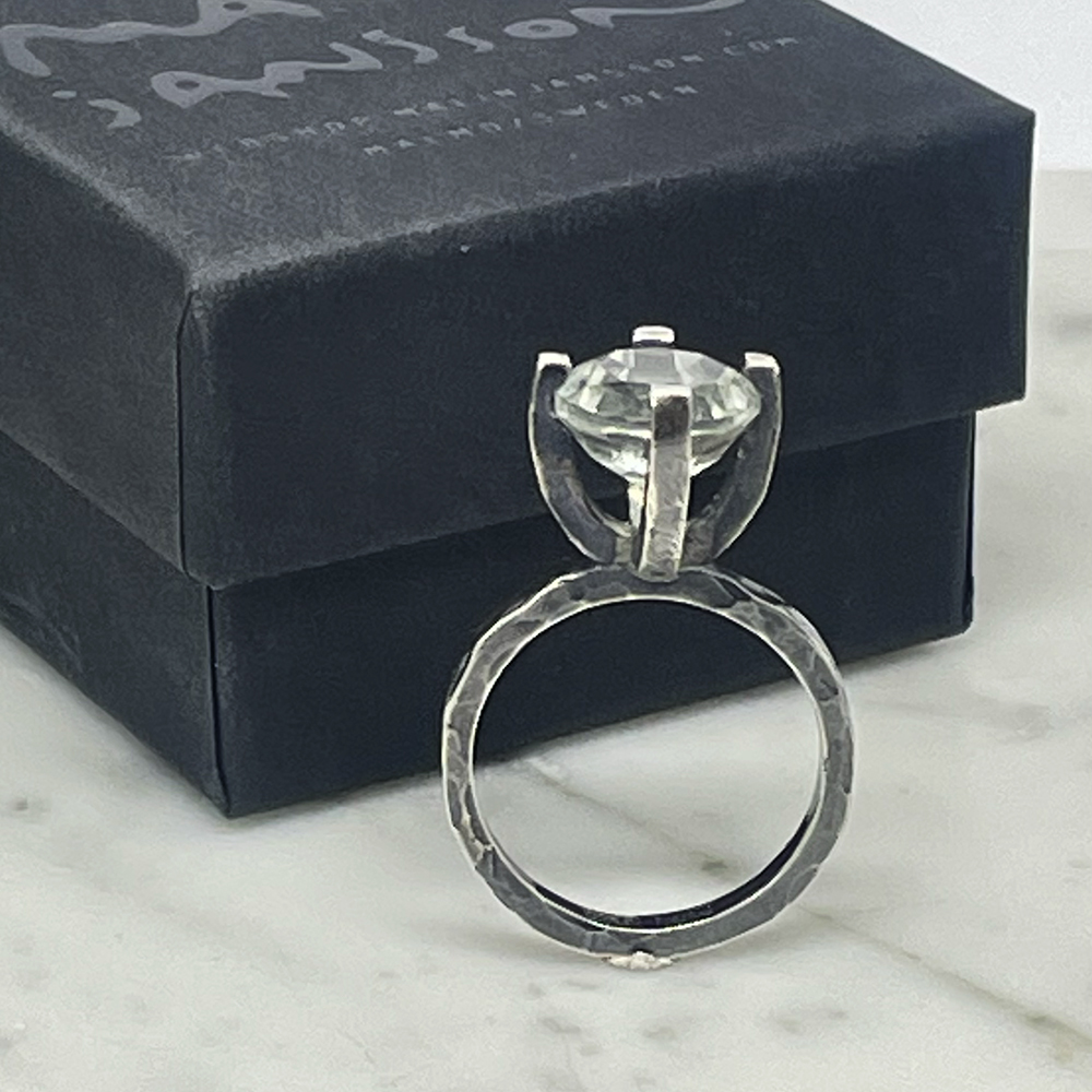 Cocktail ring Green Amethyst - 5