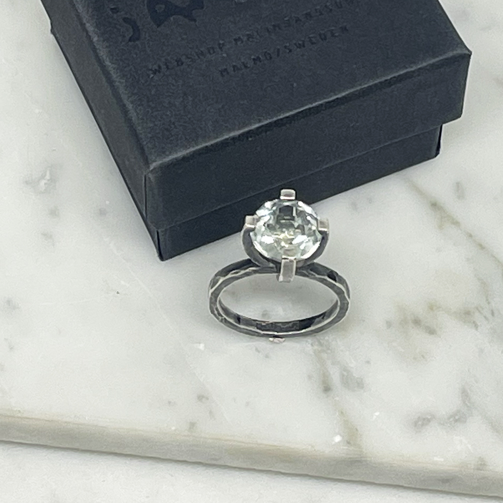 Cocktail ring Green Amethyst - 6