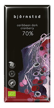 Caribbean Dark Cranberry 70% 100g x10, EKO