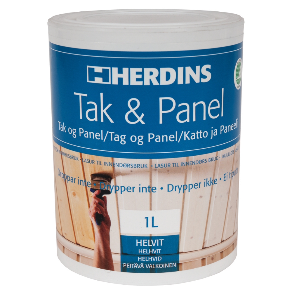 Tak- & panelvitt helvit 1L