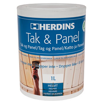 Tak- & panelvitt helvit 1L