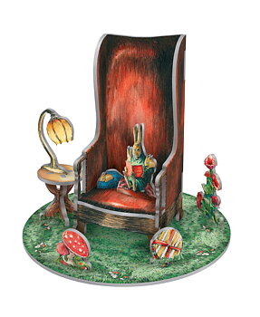 Elise Hurst : Storytime Rabbit family - Pop & Slot 3D Scene Byggsats 