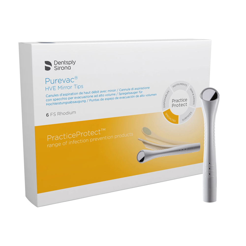 Purevac® HVE Mirror Tips 6 FS Rhodium