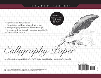 Studio Series : Calligraphy Block - Block innehållande papper med förtryckta linjer för att öva kalligrafi