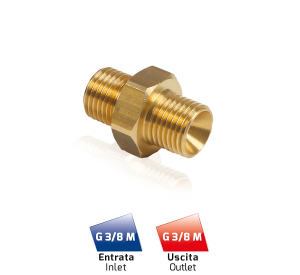 Högtrycks adapter 3/8" -3/8" Mässing