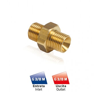 Högtrycks adapter 3/8" -3/8" Mässing