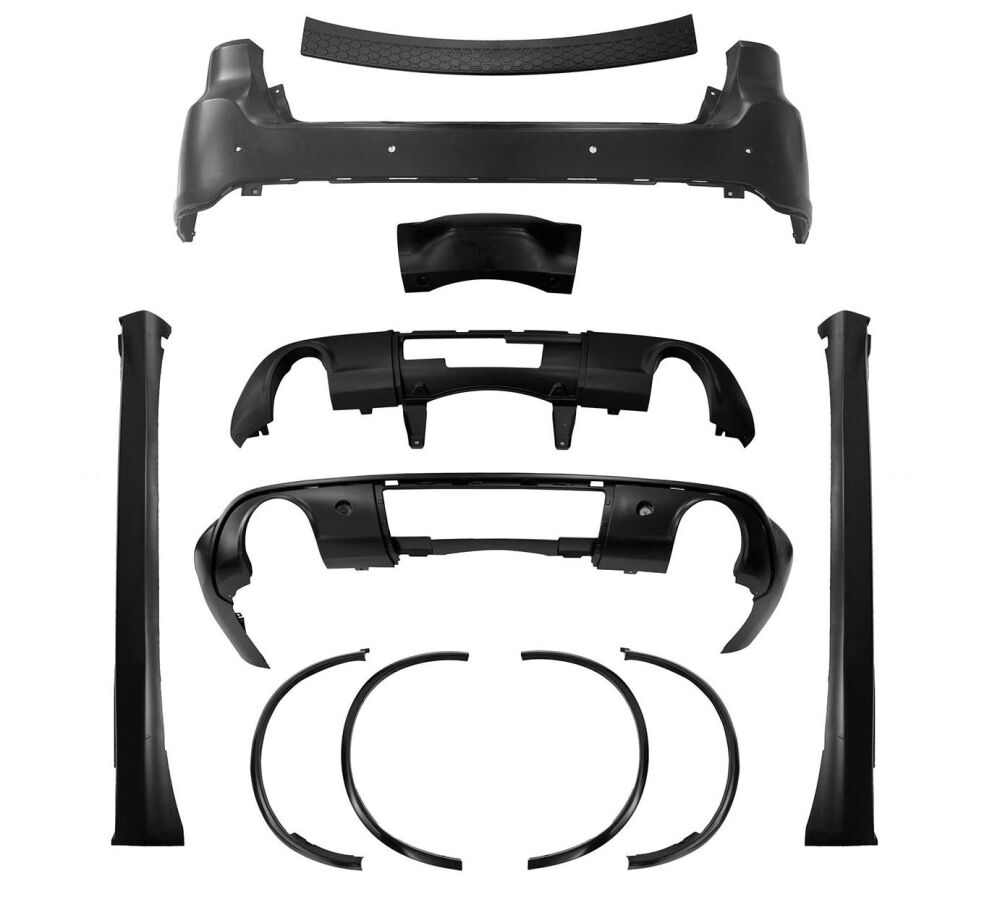 2021 SRT HELLCAT Body Kit - Front & Rear Bumper, Diffuser, Side Skirts (DURANGO 14-22) - 6