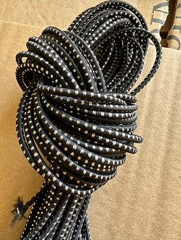 Elastiska  skosnören 60 cm, svart/ silver