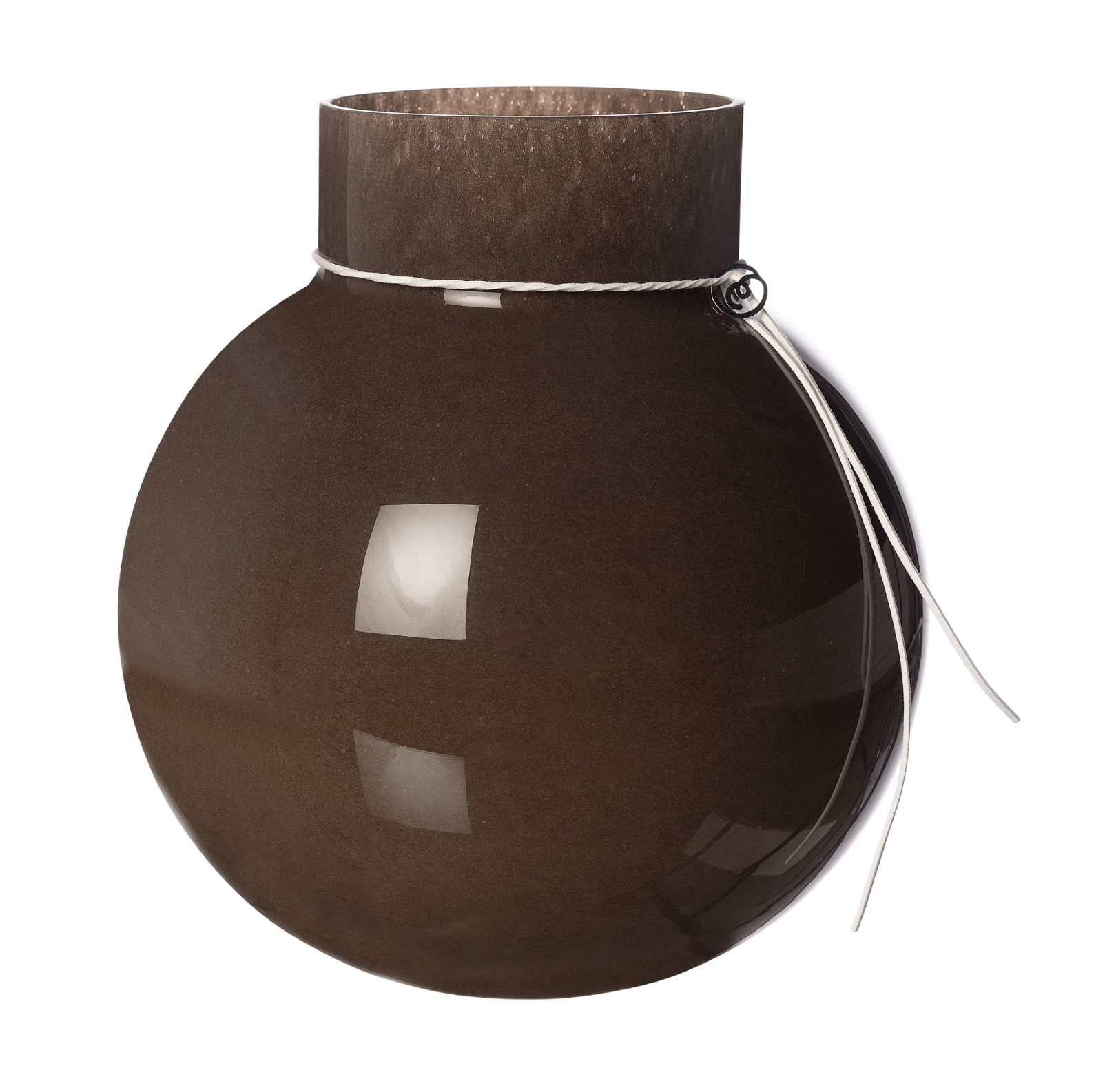 ERNST Glasvas  Rund Brun 22 cm