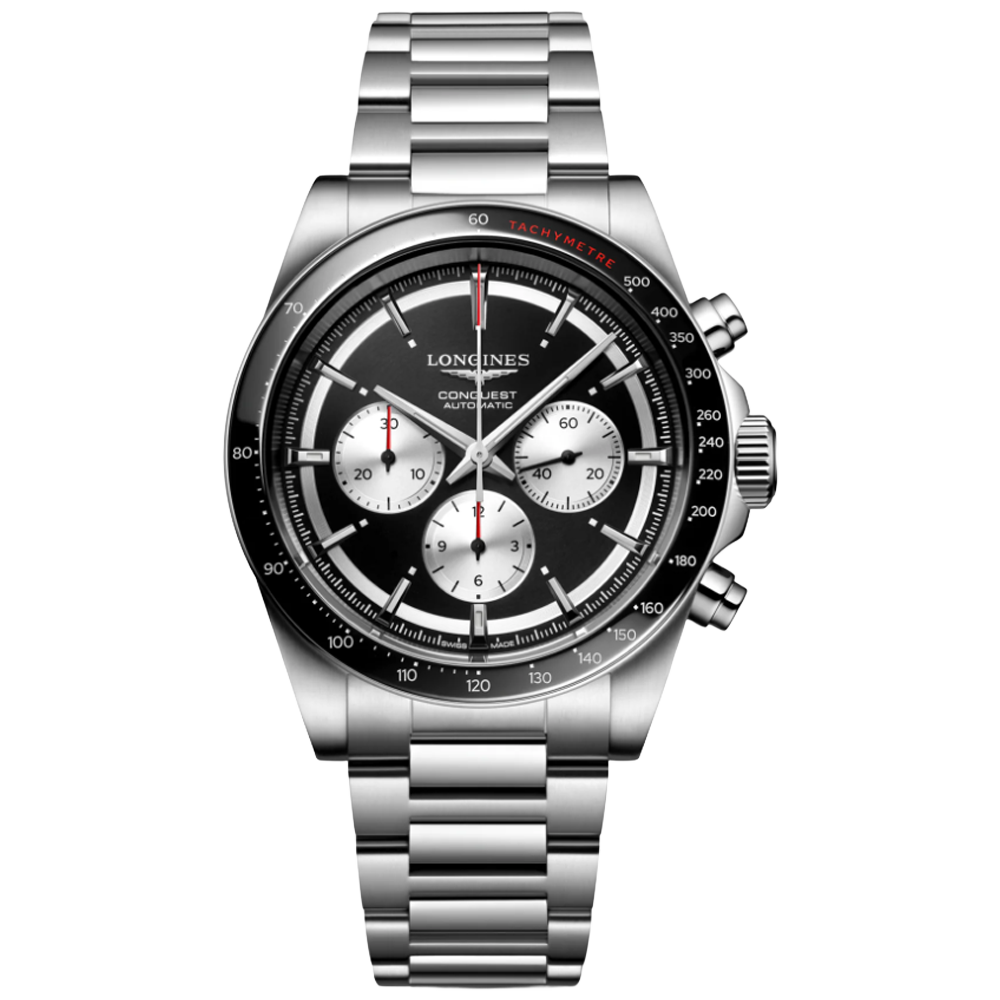 L3.835.4.52.6 Longines Conquest Chronograph svart 42 