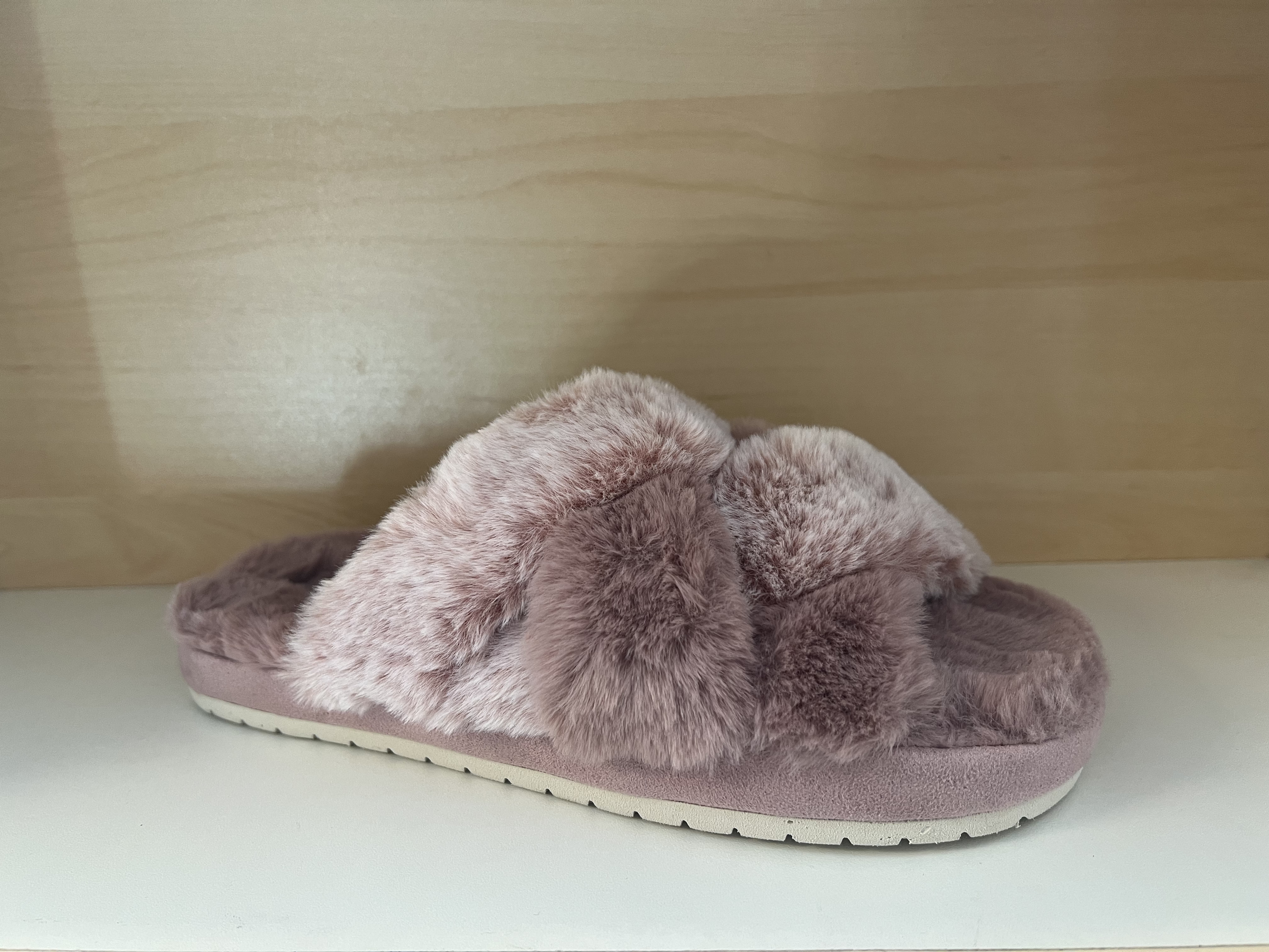 Rosa mys-toffel från Skechers "Womens Cozy Slide"  Memory Foam innersula och stötdämpande mellansula. - 4
