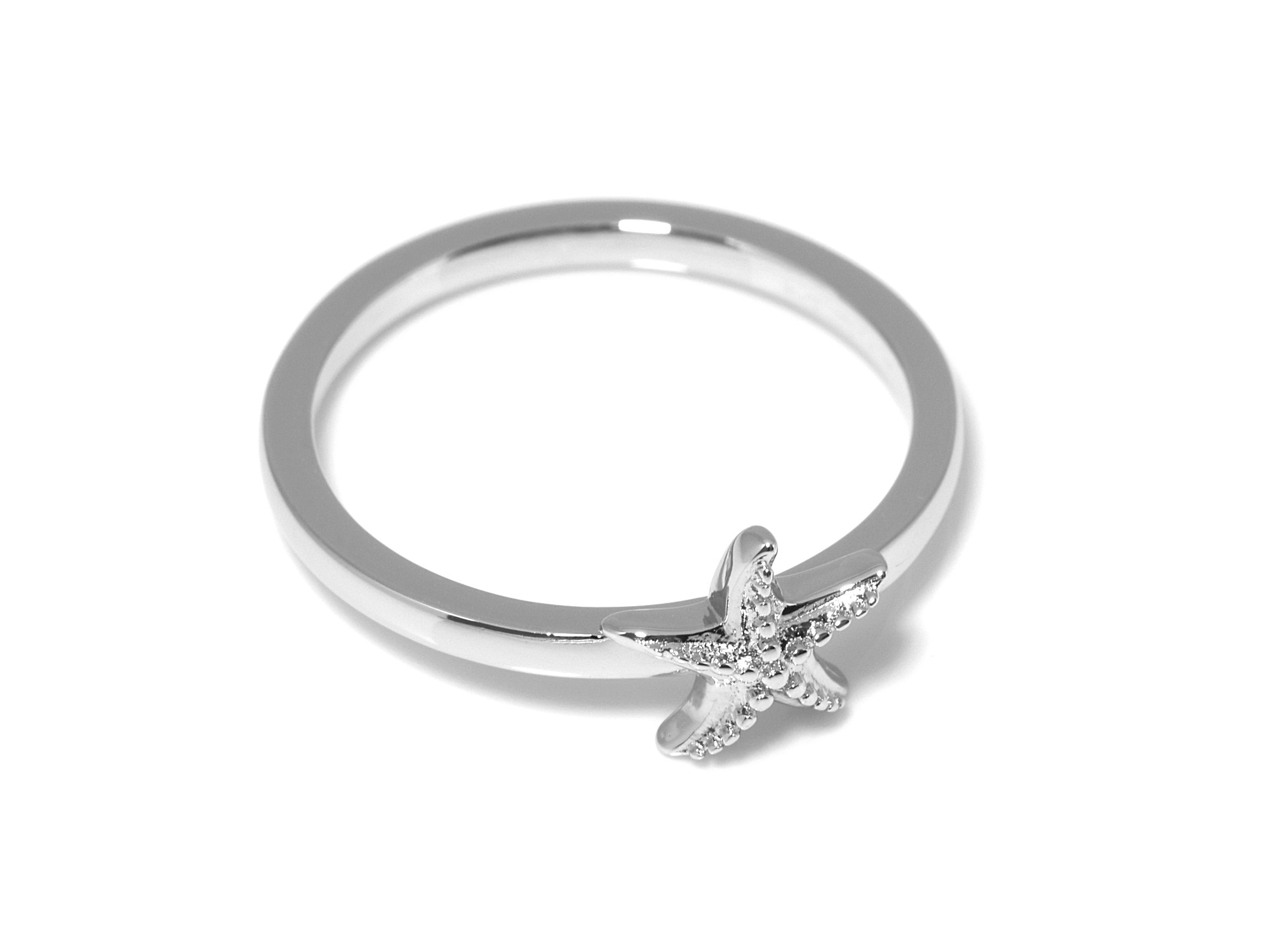 Sjöstjärna Ring i Äkta 925 Silver storlek 7, Havsdjur Accessoar, Marint Djur Smycke