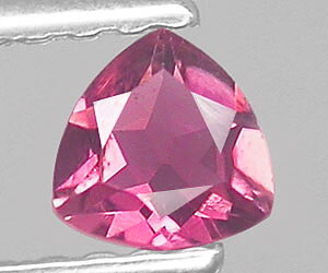 Impresionante piedra preciosa de turmalina rosa natural de talla trillante de 4 mm