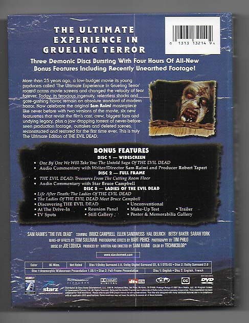 Evil Dead Ultimate Edition DVD 3-disc + Poster