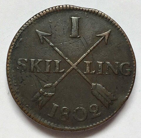 1 sk 1802 på 2 ör SM 1751 nära 1