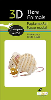 3D-pappersmodell, Mus, vit