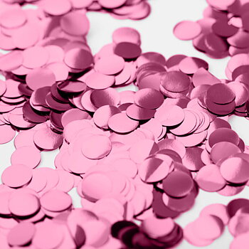 Konfetti Babyrosa Metallic Runda