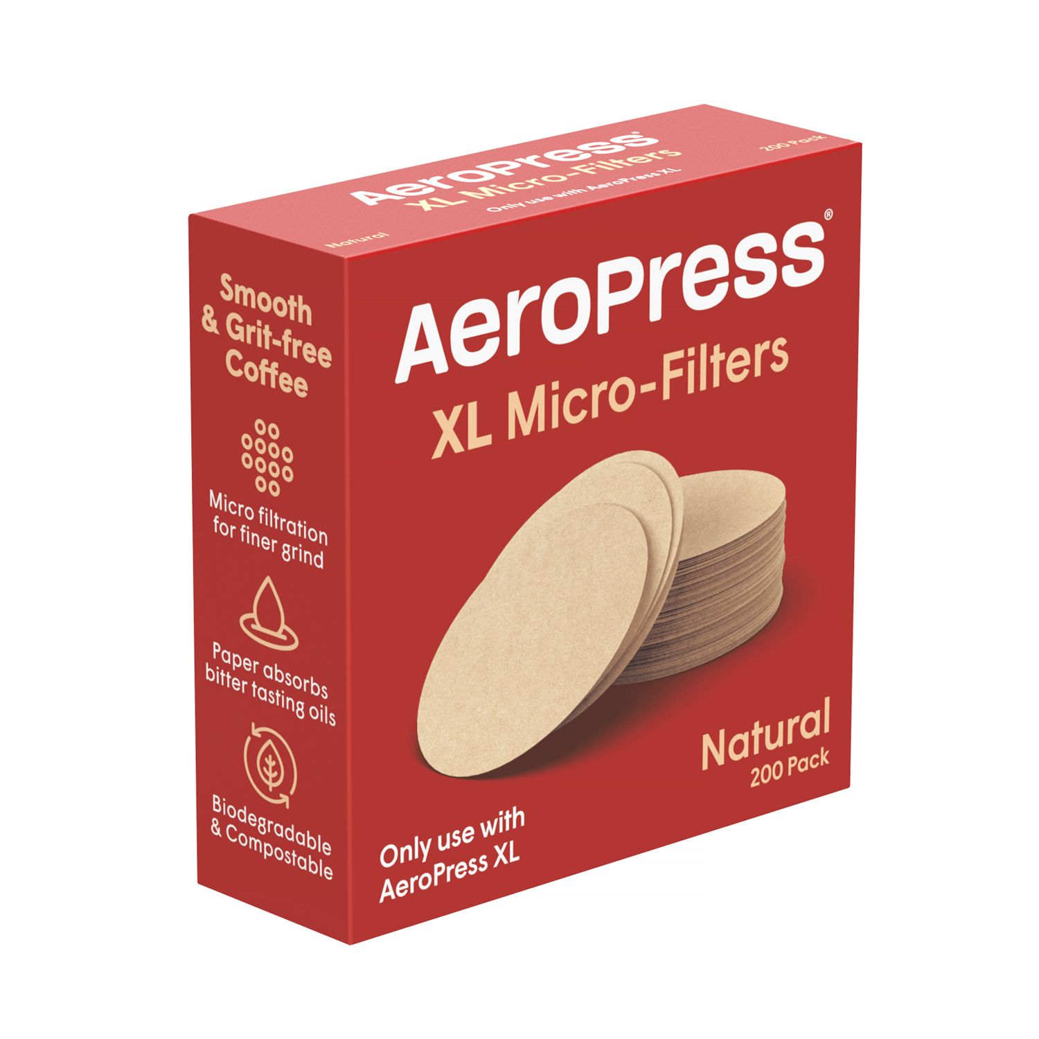 Aerobie - Aeropress XL filter 200st - Pappersfilter till Aeropress