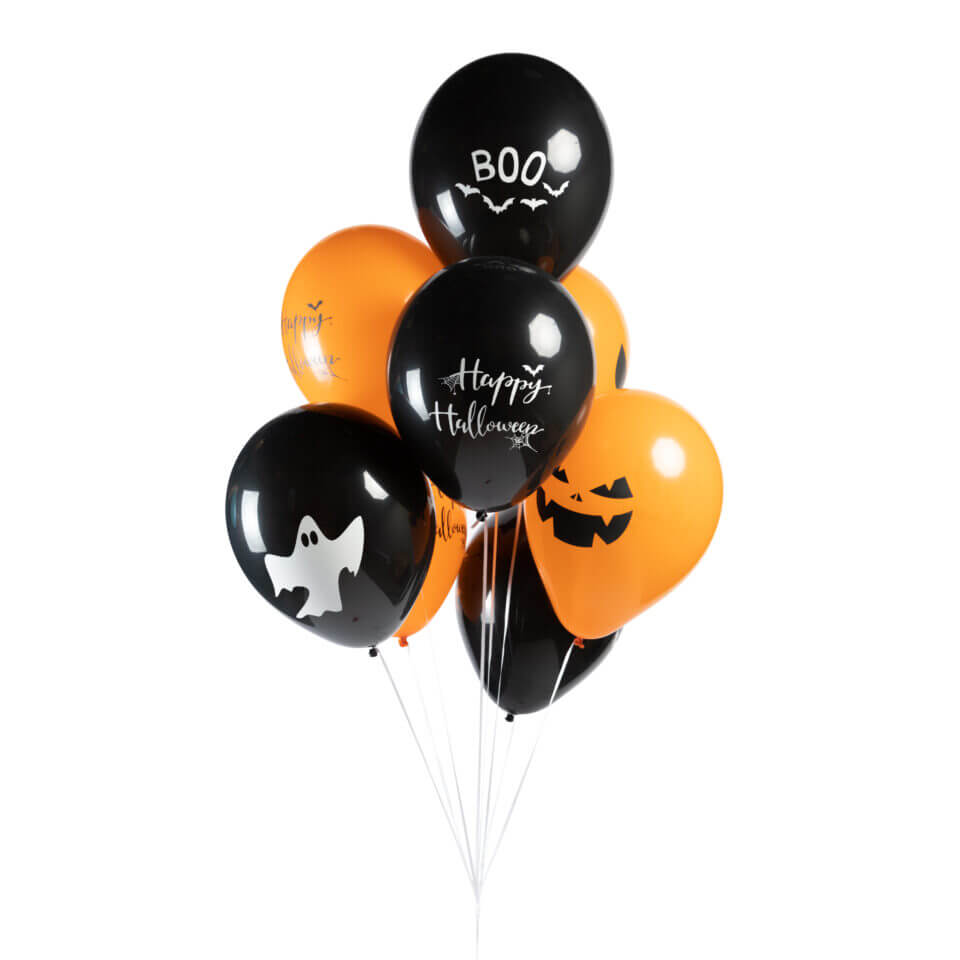 Ballongbukett Halloween motiv orange/svart - 2