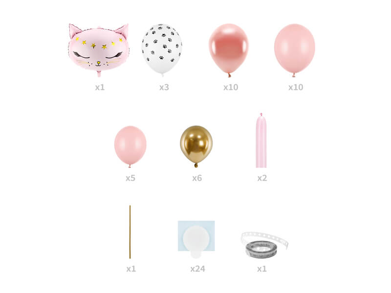 Ballongpelare Katt Rosa   - 2
