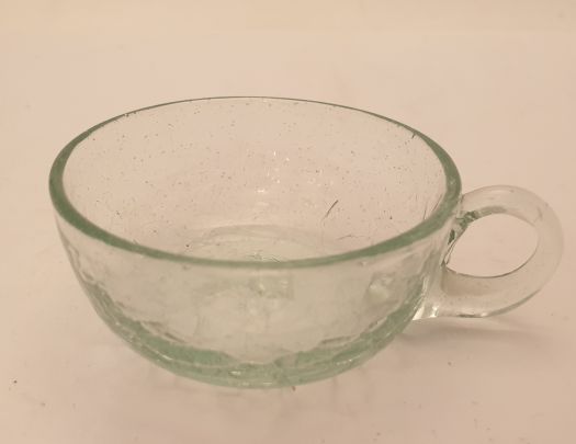 Punschmugg grönt krackelerat glas