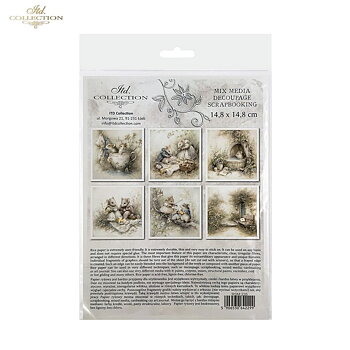 Set med 6st mini rispapper (olika motiv)