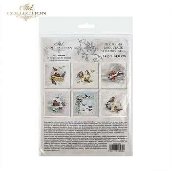 Set med 6st mini rispapper (olika motiv)