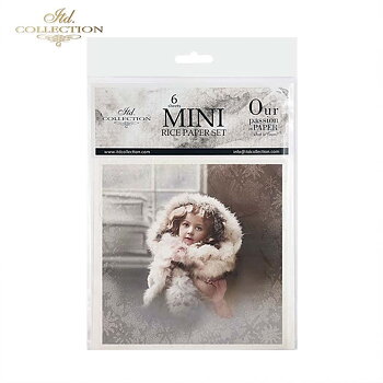 Set med 6st mini rispapper (olika motiv)