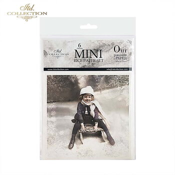 Set med 6st mini rispapper (olika motiv)