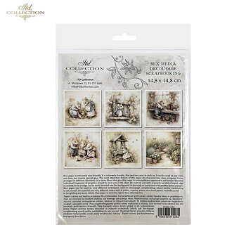Set med 6st mini rispapper (olika motiv)