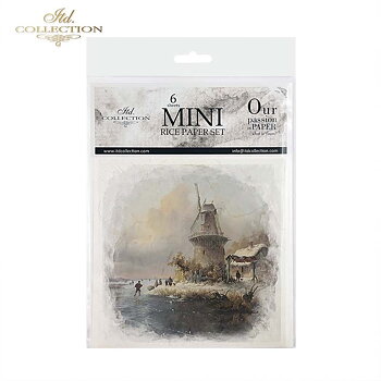 Set med 6st mini rispapper (olika motiv)