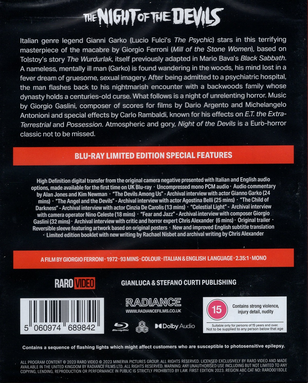 Night of the Devils (Limited Edition) (ej svensk text) (Blu-ray) - 2