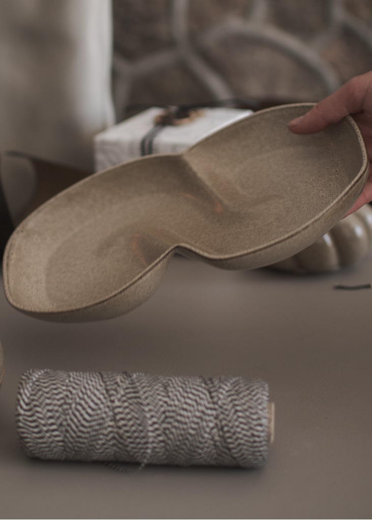 Bun Plate - Skål - Uppläggningsfat - Lussekatt - Beige - 30x18 cm - DBKD - 8