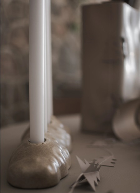 Base Candleholder - Candleholder - Advent candleholder - Beige - DBKD - 7