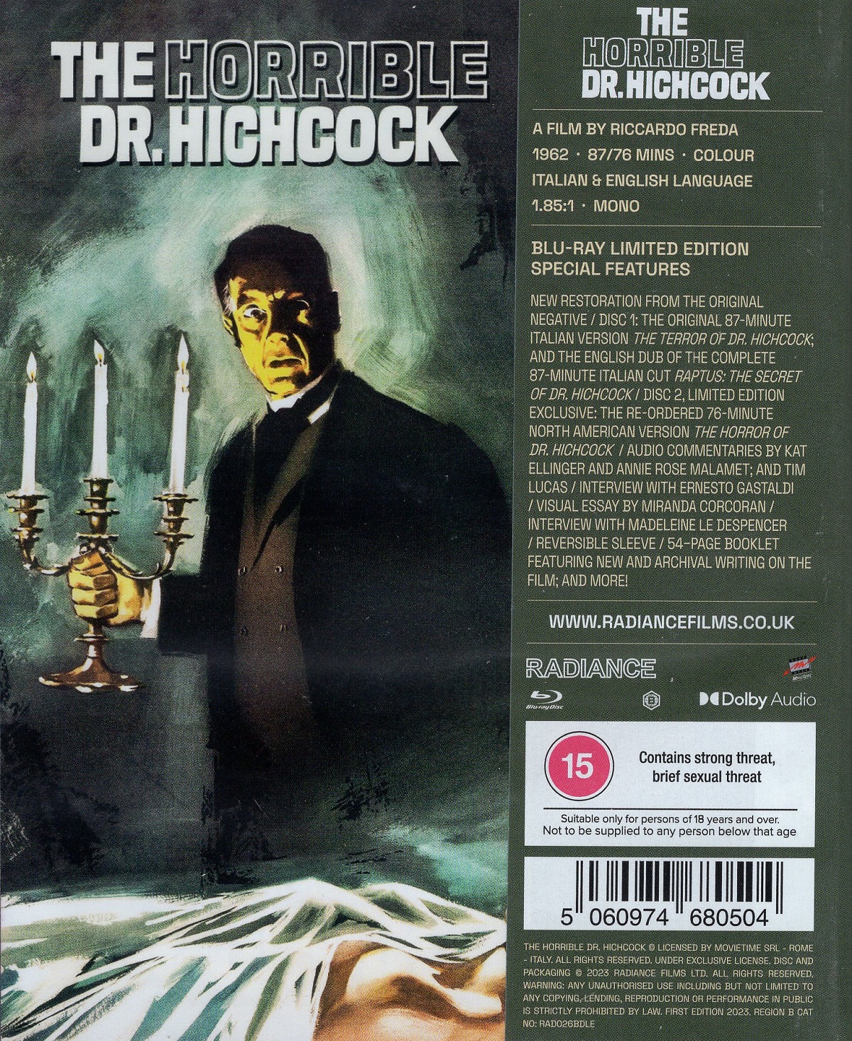 The Horrible Dr Hichcock (Limited Edition) (ej svensk text) (Blu-ray) - 2