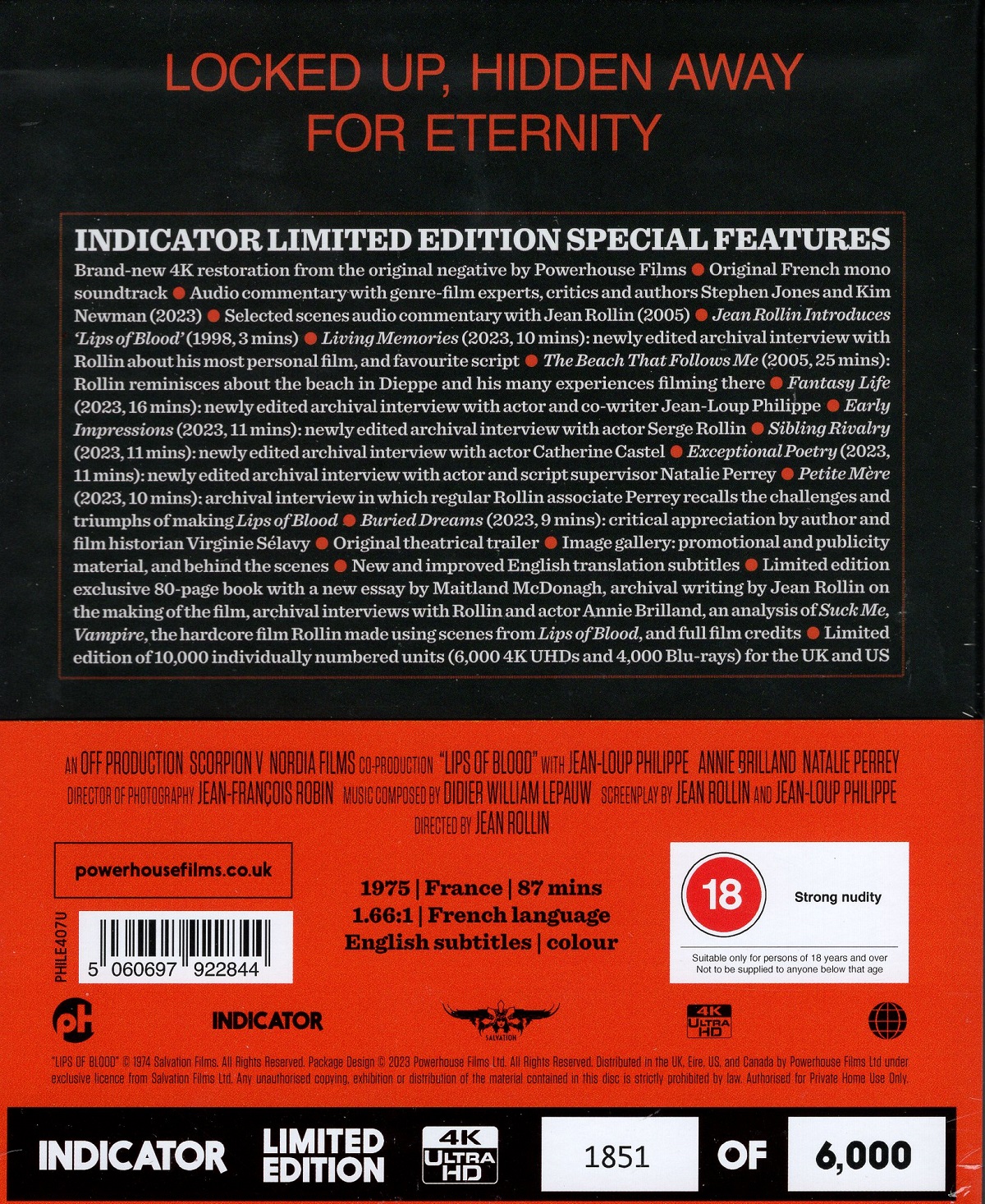 Lips of Blood (Limited Edition) (ej svensk text) (4K Ultra HD) Kvarnvideo.se