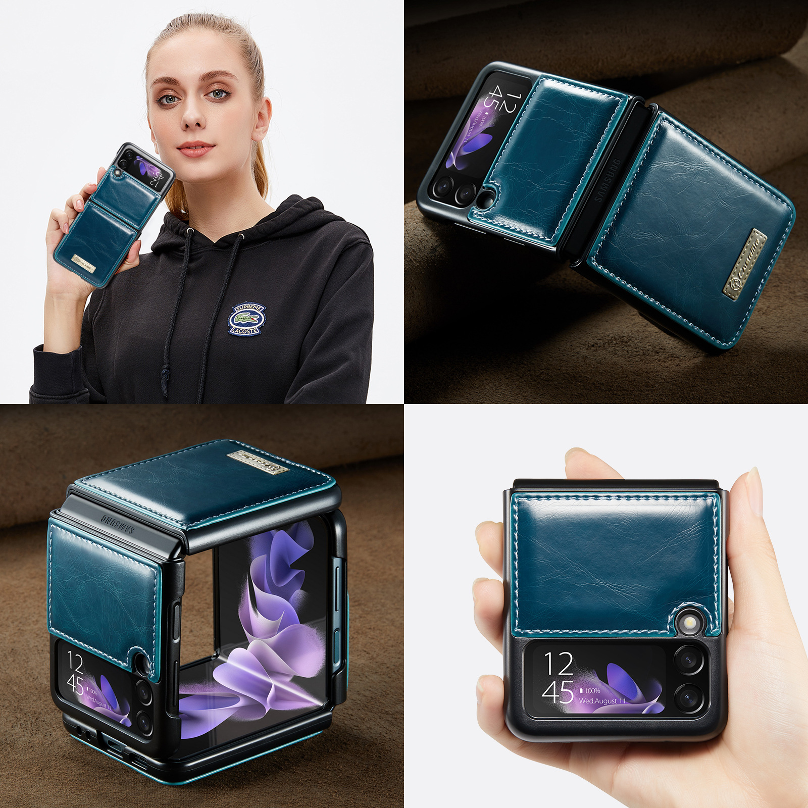  CaseMe Phone cover Samsung Galaxy Z Flip3 Color: Blue - 4