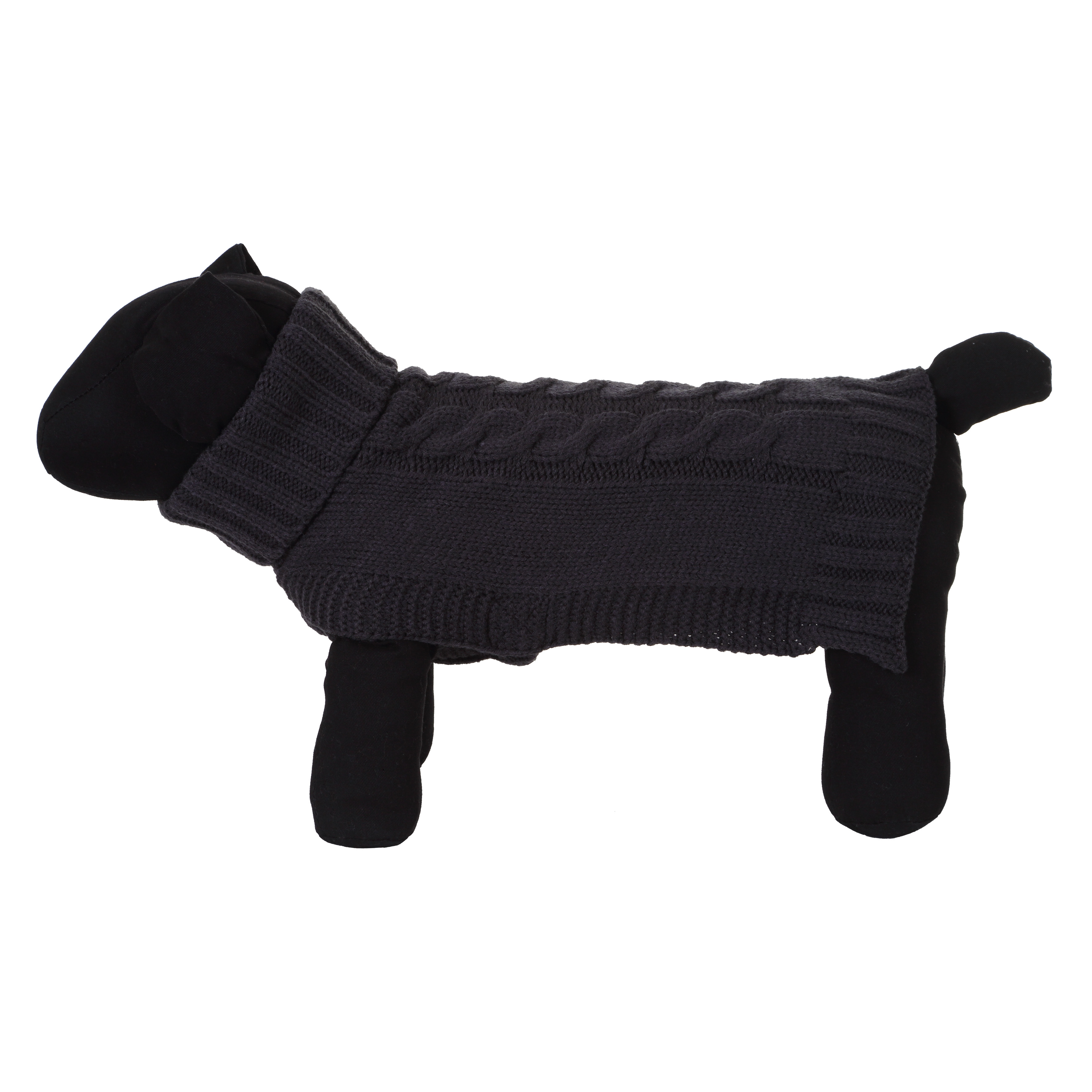 Rukka Pets Wooly Knitwear Sweater For Dog  - Dark Gray 