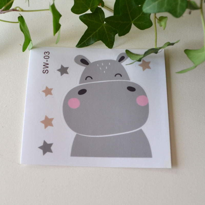 Stickersdekal - flodhäst