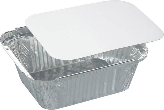 Alum Box 450ml med lock 145x120x40 500st