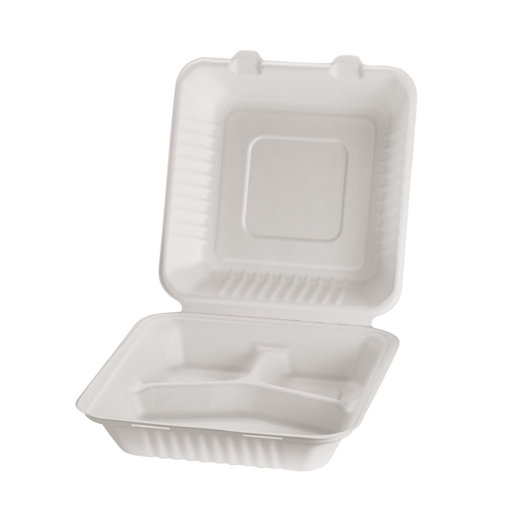 Hämtbox LB-3 Bagasse vit 200st