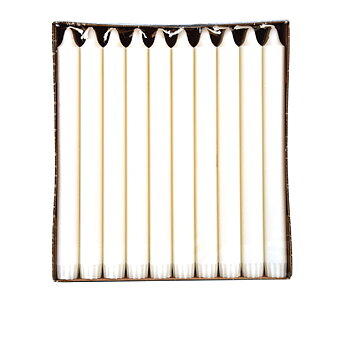 Kronljus 100% stearin vit 20cm 30 st