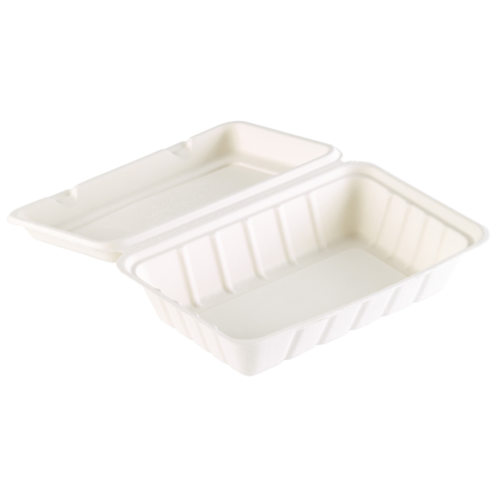 Hamburgerbox bagasse 239x156x63  120st