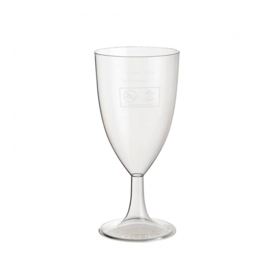 VINGLAS 23CL TRANSPARENT  Helgjutna vinglas i plast.