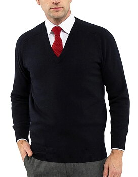 Tröja v-hals navy från Alan Paine