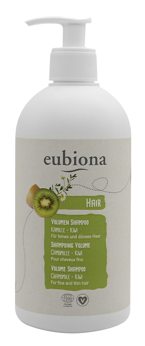 Eubiona Volym Ekologiskt Schampo Kamomill & Kiwi 500 ml - För fint och tunt hår