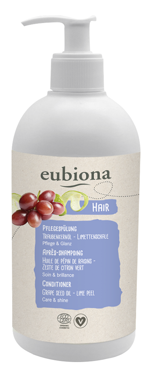 Eubiona Ekologiskt Balsam Druvkärnolja & Limeskal 500 ml - För vård och glans