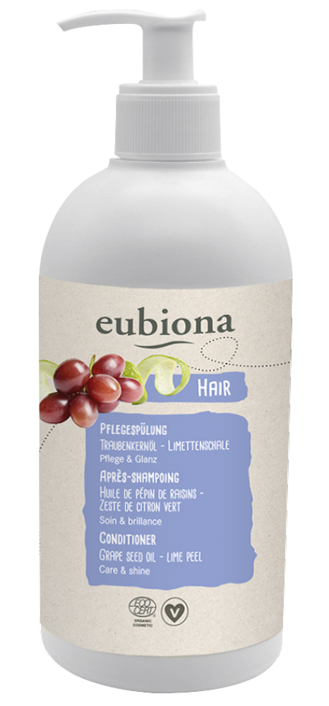 Eubiona Ekologiskt Balsam Druvkärnolja & Limeskal 500 ml - För vård och glans