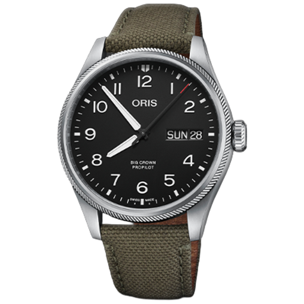 01 752 7760 4164-07 3 22 02LC Oris Big Crown ProPilot Big Date 44 svart 