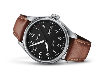 01 752 7760 4164-07 5 22 07LC Oris Big Crown ProPilot Big Date 44 svart läder